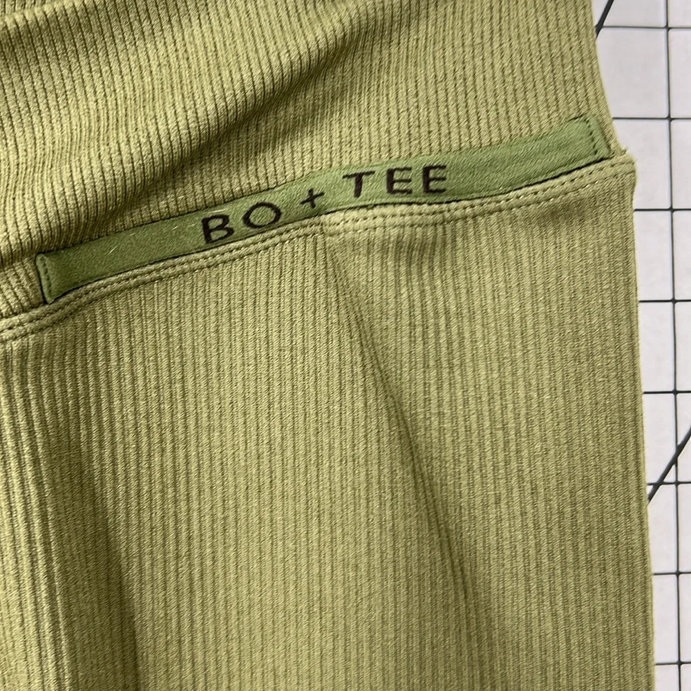 Bo+ Tee green ribbed legging S